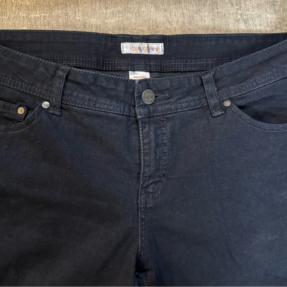 XHILARATION Womens Juniors Size 13 Straight Leg Denim Jeans DARK BLUE